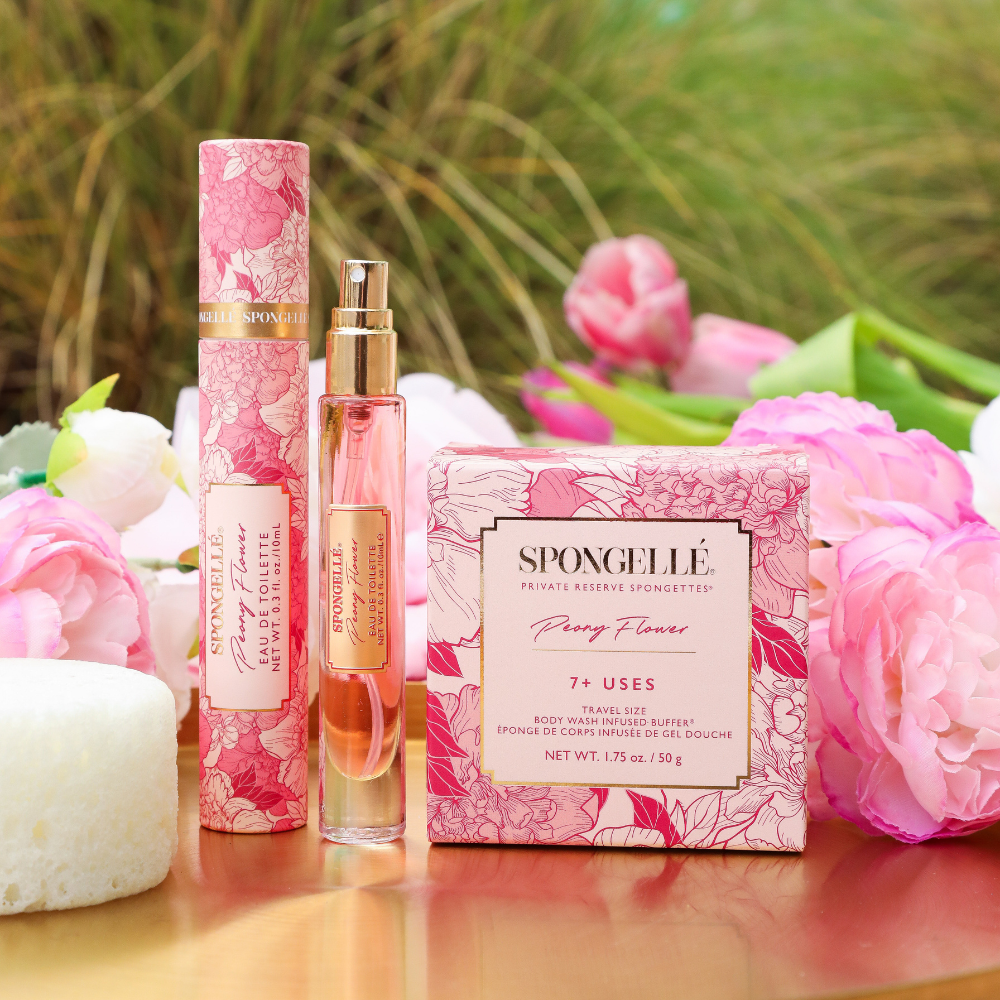 Peony Flower Eau de Toilette & Travel Spongette – alternate view 2