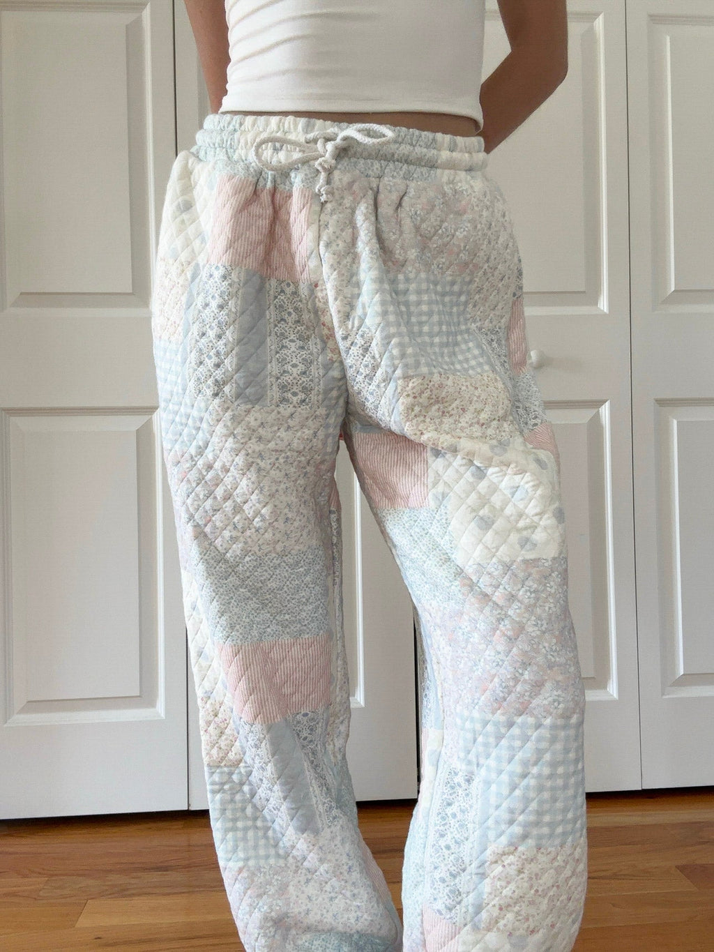 Shades Of Blue Quilted Pastel Joggers – alternate view 2