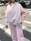 Light Pink and White Big Striped Sweatpants – main product image