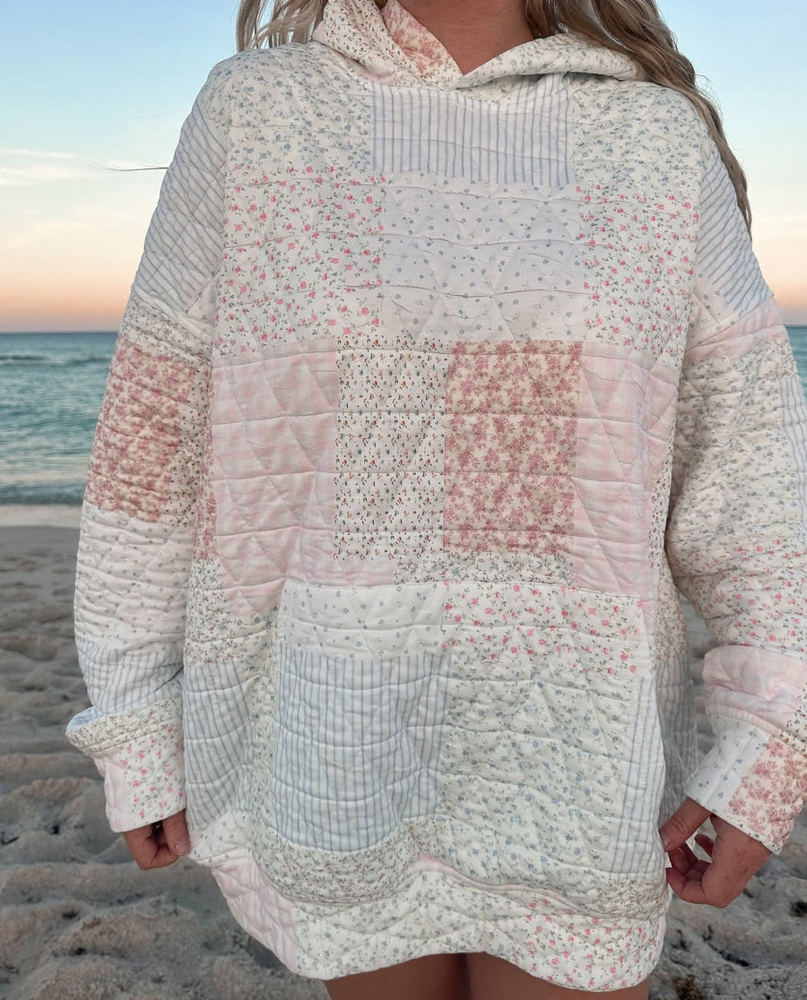 Quilted Pastel Hoodie – main product image