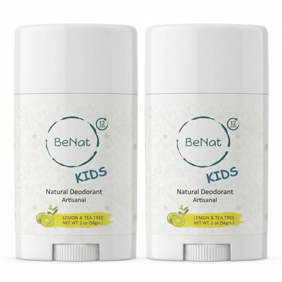 2-Pack all-Natural Deodorants for Kids & Teens