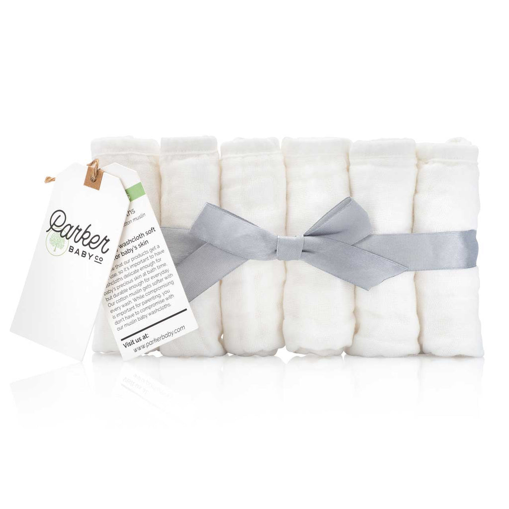 Muslin Cotton Baby Washcloths - 6 Pack – main product image