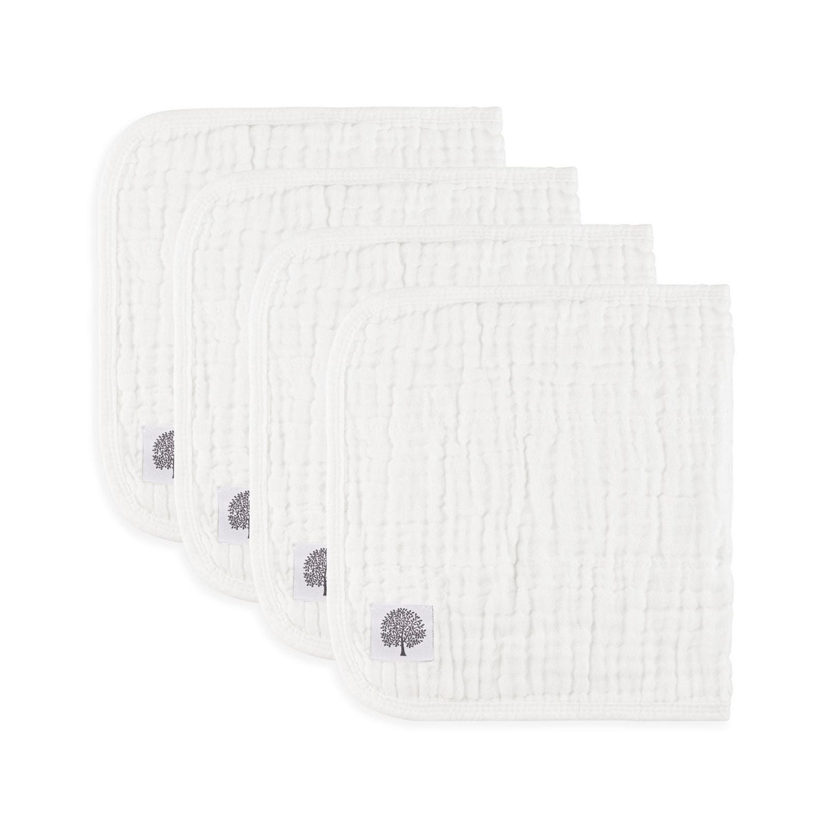 White Set - Muslin Burp Cloths (4 Pack) – main product image