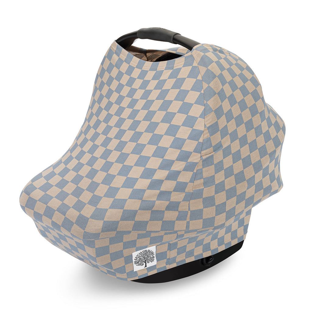 Multi-use Cover, Stormy Blue Checker – main product image