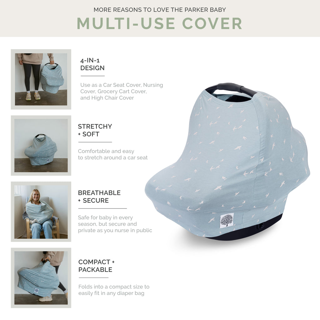 Multi-use Cover, Stormy Blue Checker – alternate view 3