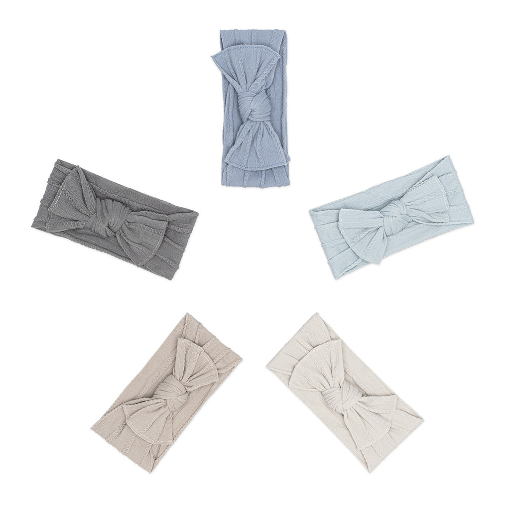 Stormy Set - Cable Knit Knotted Headbands - 5 Pack – main product image
