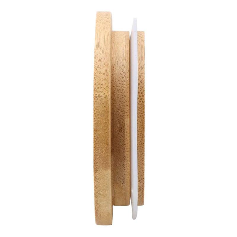 12oz 16oz & 25oz Glass can jars or tumbler bamboo replacement lids
