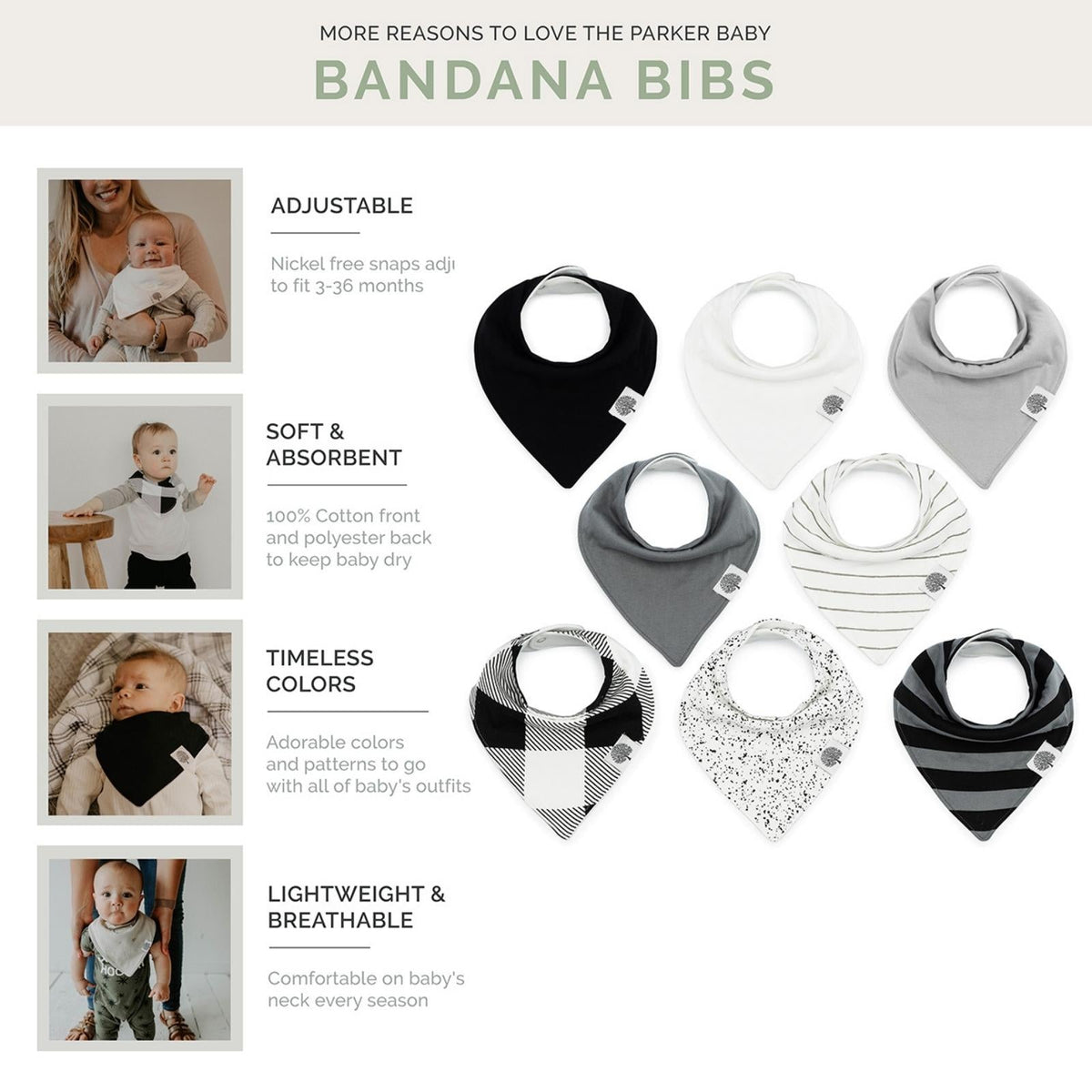 Lunar Bandana Bib Set (8 pack) – alternate view 3