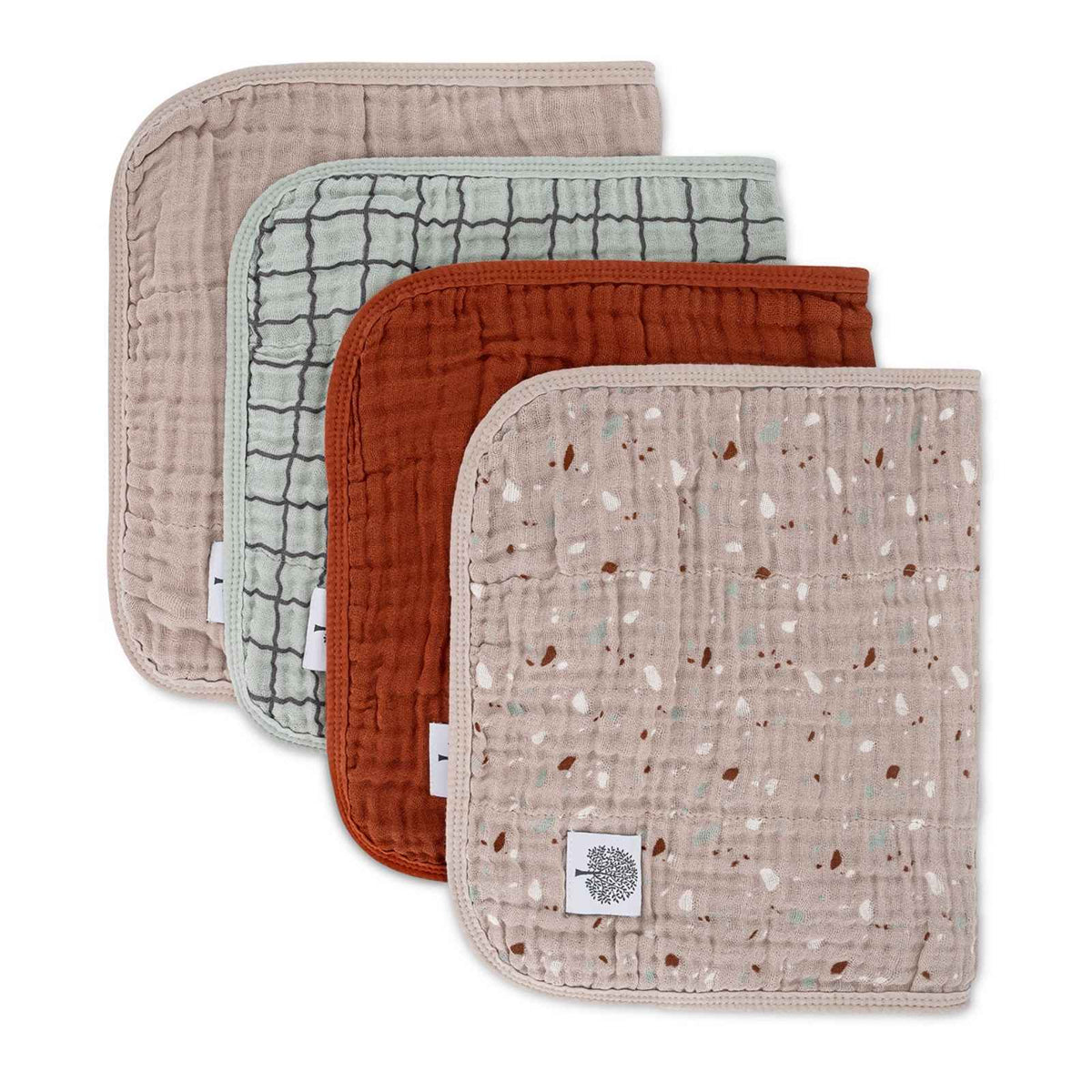 Pebble Set - Muslin Burp Cloths (4 Pack) – main product image