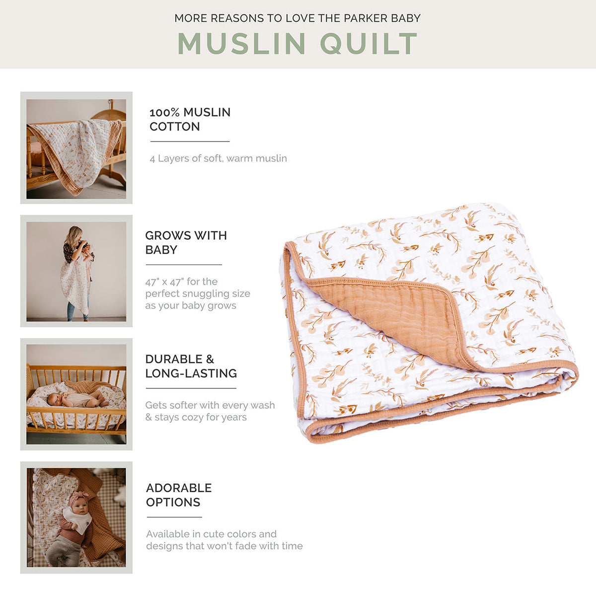 Prairie Floral Quilt – alternate view 3